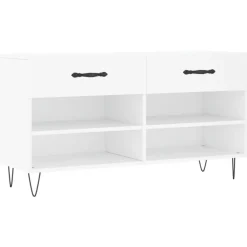Huishoudelijke Benodigdheden*vidaXL Schoenenbank 102x35x55 cm bewerkt hout Wit
