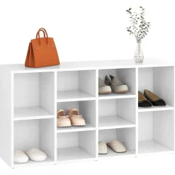 Huishoudelijke Benodigdheden*vidaXL Schoenenbank 103x30x55 cm bewerkt hout Wit