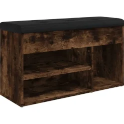 Bankjes*vidaXL Schoenenbank 82x32x45,5 cm bewerkt hout kleurig Gerookt eiken