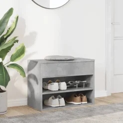 Huishoudelijke Benodigdheden*vidaXL Schoenenbank 60x30x45 cm bewerkt hout Betongrijs