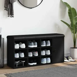 Schoenenbank 102x32x50 cm bewerkt hout><noscript><img width=