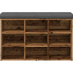 Schoenenbank 82x32x50 cm bewerkt hout kleurig><noscript><img width=