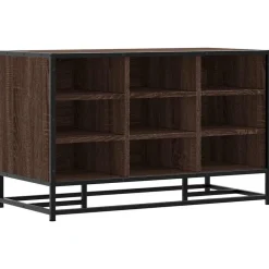 Schoenenbank 84x40x53,5 cm bewerkt hout en metaal bruin eiken>vidaXL Sale