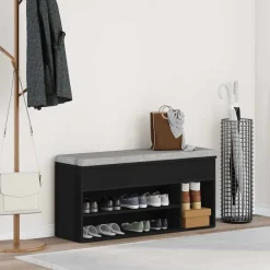 Schoenenbank 102x30,5x45 cm bewerkt hout><noscript><img width=