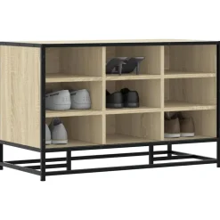 Schoenenbank 84x40x53,5 cm bewerkt hout en metaal>vidaXL Outlet