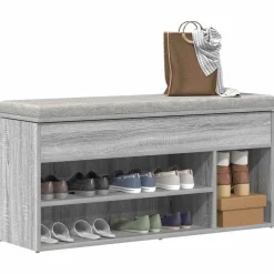 Schoenenbank 102x30,5x45cm bewerkt hout eikenkleur>vidaXL New