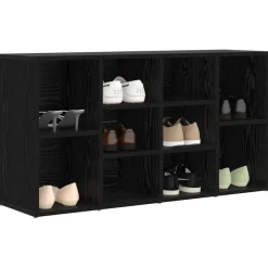Huishoudelijke Benodigdheden*vidaXL Schoenenbank 103 x 30 x 54,5 cm Bewerkt hout Zwart eiken