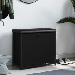 Schoenenbankje met klaplade 62x32x56 cm zwart>vidaXL Clearance