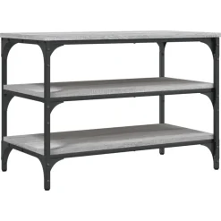 Schoenenbankje 70x38,5x49 cm bewerkt hout eiken>vidaXL Clearance