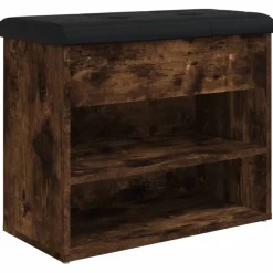 Bankjes*vidaXL Schoenenbankje 62x32x50 cm bewerkt hout kleurig Gerookt eiken