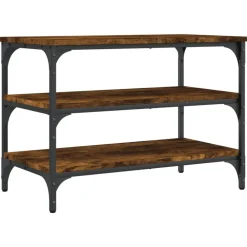 Bankjes*vidaXL Schoenenbankje 70x38,5x49 cm bewerkt hout kleurig Gerookt eiken