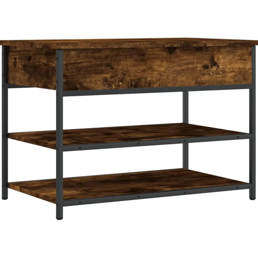 Schoenenbankje 70x42,5x50 cm bewerkt hout kleurig>vidaXL