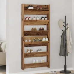 Schoenenkast 2 pcs 85 x 18 x 90 cm Bewerkt hout>vidaXL Outlet