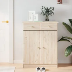 Huishoudelijke Benodigdheden*vidaXL Schoenenkast ALTA 77x35x96 cm massief grenenhout Naturel