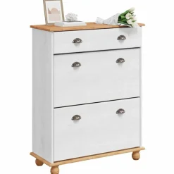 Schoenenkast ASKIM 85 x 35 x 108 cm Massief grenenhout><noscript><img width=