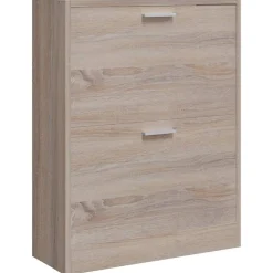 Schoenenkast met 2 vakken -look hout>vidaXL Clearance