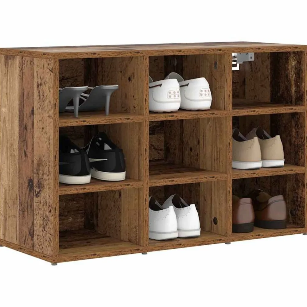 Huishoudelijke Benodigdheden*vidaXL Schoenenkast met plank Oudhout 77,5 x 30 x 51 cm Bewerkt hout Oud hout