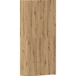 Schoenenkast met plank Bruin 80 x 35.5 x 180 cm Bewerkt hout>vidaXL Online