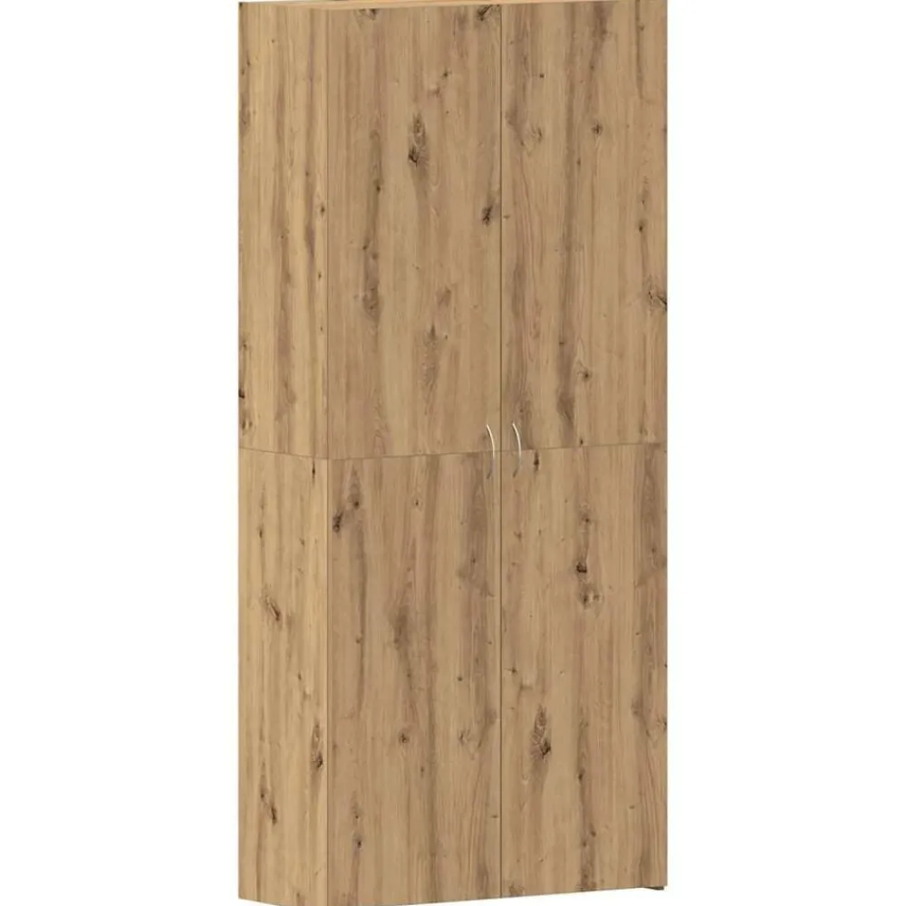 Schoenenkast met plank Bruin 80 x 35.5 x 180 cm Bewerkt hout>vidaXL Online