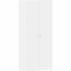 Huishoudelijke Benodigdheden*vidaXL Schoenenkast met plank 80 x 35.5 x 180 cm Bewerkt hout Wit
