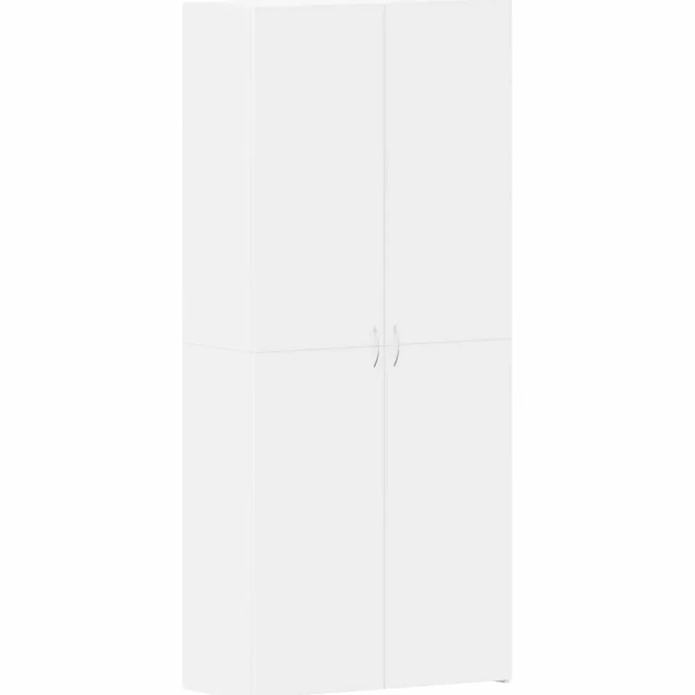 Huishoudelijke Benodigdheden*vidaXL Schoenenkast met plank 80 x 35.5 x 180 cm Bewerkt hout Wit