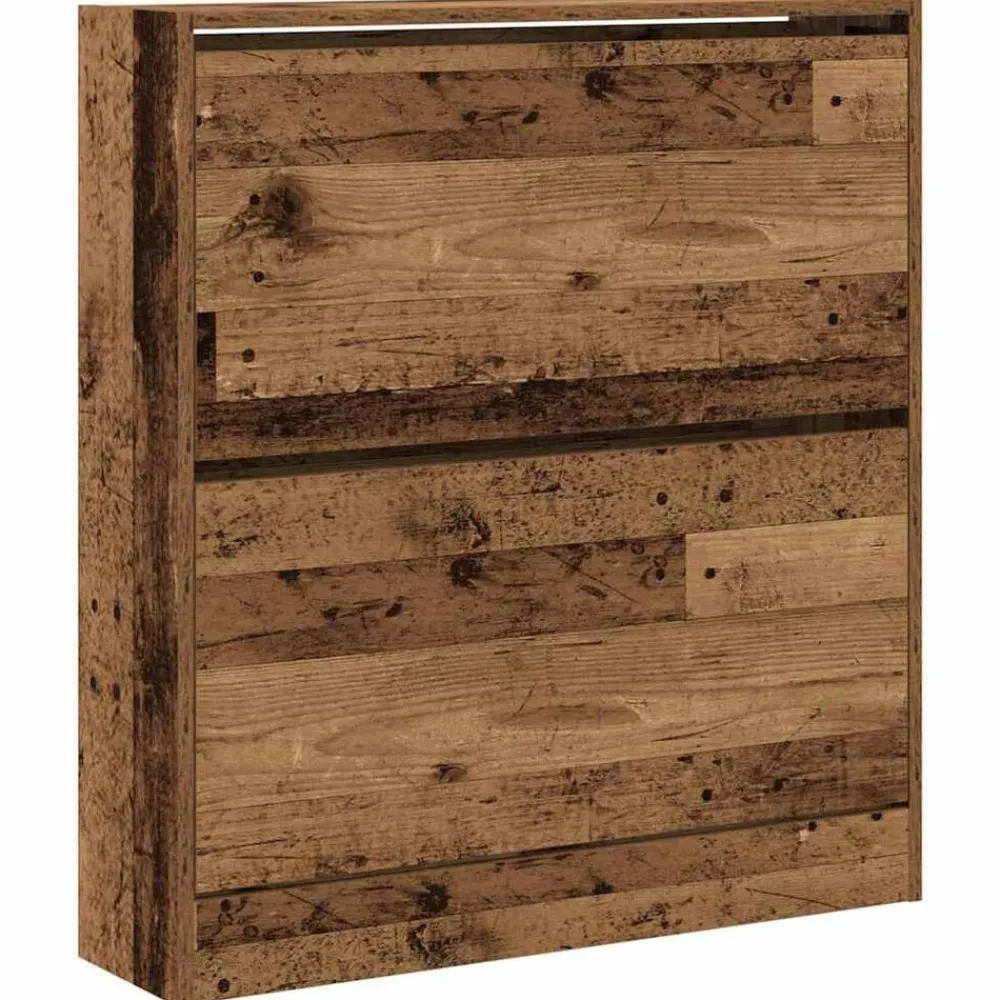 Huishoudelijke Benodigdheden*vidaXL Schoenenkast met plank Oudhout 80 x 21 x 87,5 cm Bewerkt hout Oud hout