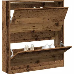 Huishoudelijke Benodigdheden*vidaXL Schoenenkast met plank Oudhout 80 x 21 x 87,5 cm Bewerkt hout Oud hout