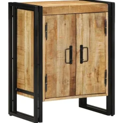 Schoenenkast met plank Bruin 56 x 35 x 70 cm Massief mangohout><noscript><img width=