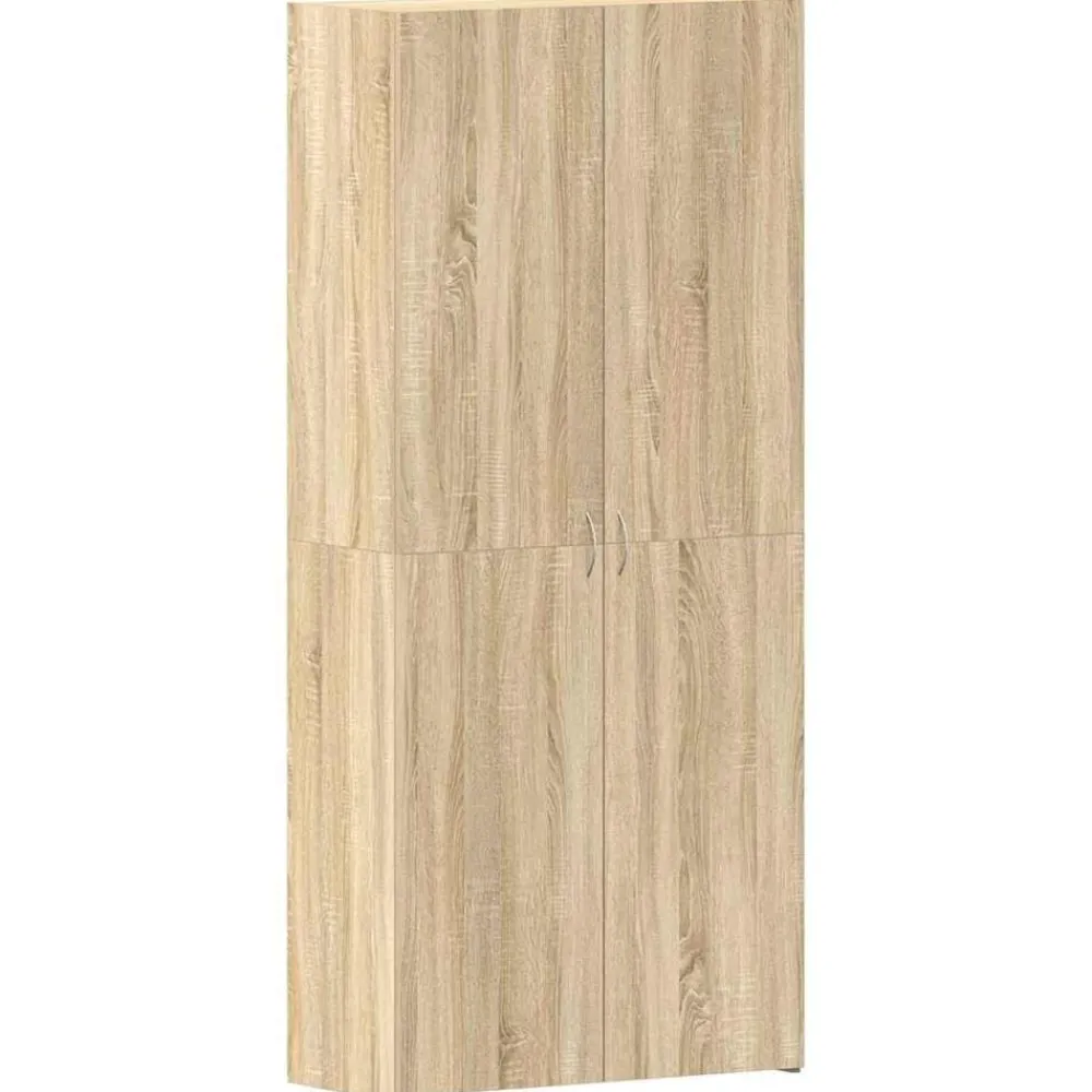 Schoenenkast met plank Bruin 80 x 35.5 x 180 cm Bewerkt hout>vidaXL Online