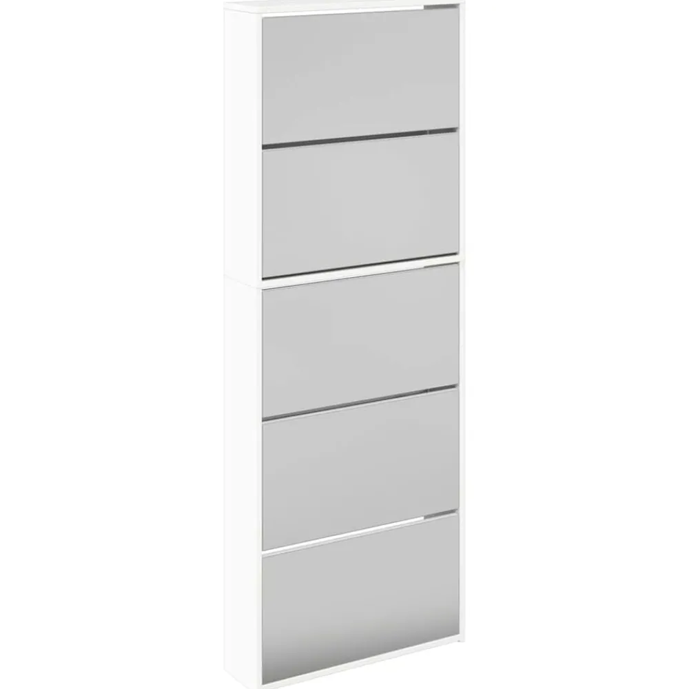 Schoenenkast met spiegel 5-laags 63x17x169,5 cm>vidaXL Online