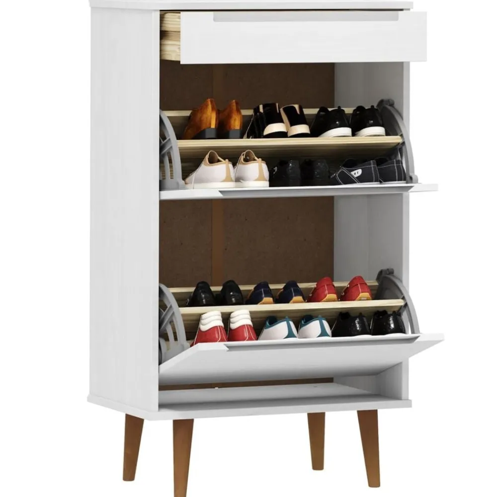 Schoenenkast MOLDE 59,5x35x103 cm massief grenenhout>vidaXL Outlet