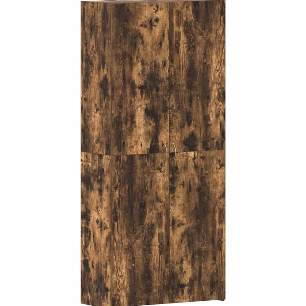 Huishoudelijke Benodigdheden*vidaXL Schoenenkast Multikleur 80 x 35.5 x 180 cm Bewerkt hout Gerookt eiken