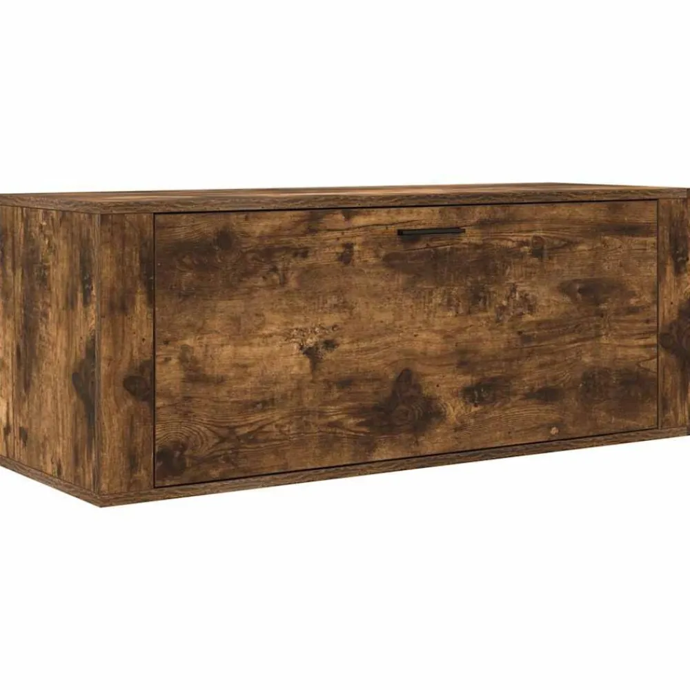 Huishoudelijke Benodigdheden*vidaXL Schoenenkast wandgemonteerd 100x35x38 cm bewerkt hout eiken Gerookt eiken