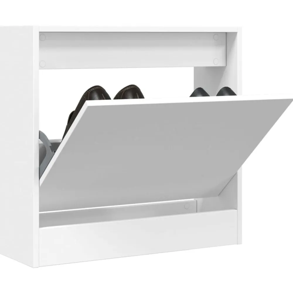 Huishoudelijke Benodigdheden*vidaXL Schoenenkast 60x21x57 cm bewerkt hout Wit