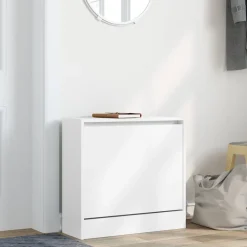 Huishoudelijke Benodigdheden*vidaXL Schoenenkast 60x21x57 cm bewerkt hout Wit
