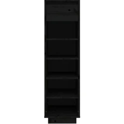 Huishoudelijke Benodigdheden*vidaXL Schoenenkast 30x34x105 cm massief grenenhout Zwart