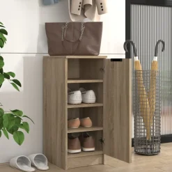 Schoenenkast 30x35x70 cm bewerkt hout kleurig><noscript><img width=