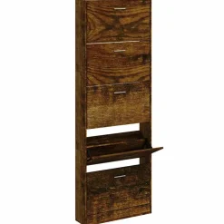 Huishoudelijke Benodigdheden*vidaXL Schoenenkast 59x17x169 cm bewerkt hout kleurig Gerookt eiken