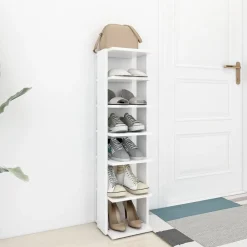 Huishoudelijke Benodigdheden*vidaXL Schoenenkast 27,5x27x102 cm bewerkt hout Wit