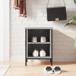 Schoenenkast 38x35x50 cm bewerkt hout eikenkleurig>vidaXL Outlet