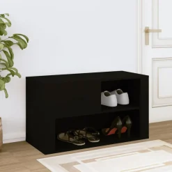 Huishoudelijke Benodigdheden*vidaXL Schoenenkast 80x35x45 cm bewerkt hout Zwart