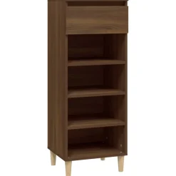 Huishoudelijke Benodigdheden*vidaXL Schoenenkast 40x36x105 cm bewerkt hout bruin eikenkleur