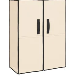 Schoenenkast 60x28x90 cm stof crèmekleurig>vidaXL New