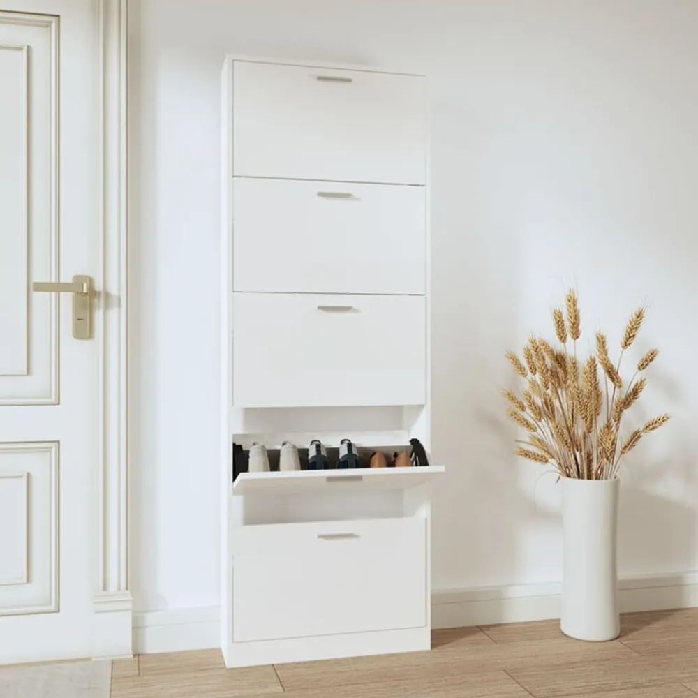 Schoenenkast 59x17x169 cm bewerkt hout>vidaXL Outlet