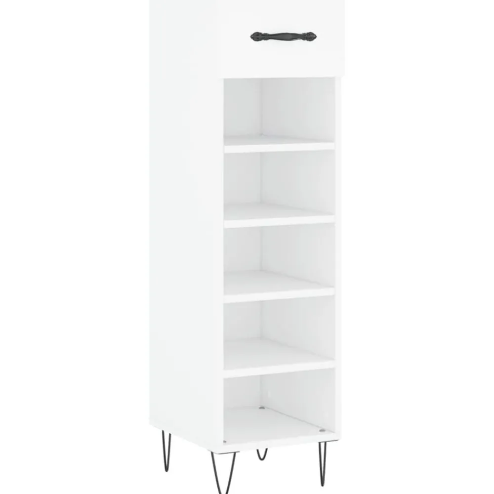 Huishoudelijke Benodigdheden*vidaXL Schoenenkast 30x35x105 cm bewerkt hout Wit