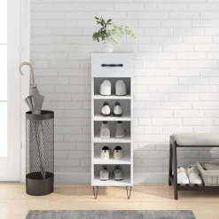 Huishoudelijke Benodigdheden*vidaXL Schoenenkast 30x35x105 cm bewerkt hout Wit