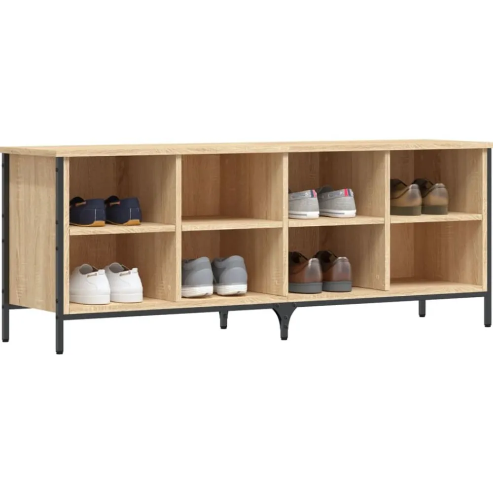 Schoenenkast 131x35x50 cm bewerkt hout kleurig>vidaXL New
