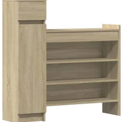 Schoenenkast 100,5x28x100 cm bewerkt hout kleurig>vidaXL Sale