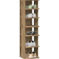 Huishoudelijke Benodigdheden*vidaXL Schoenenkast 28x27x102 cm bewerkt hout artisanaal eikenkleurig