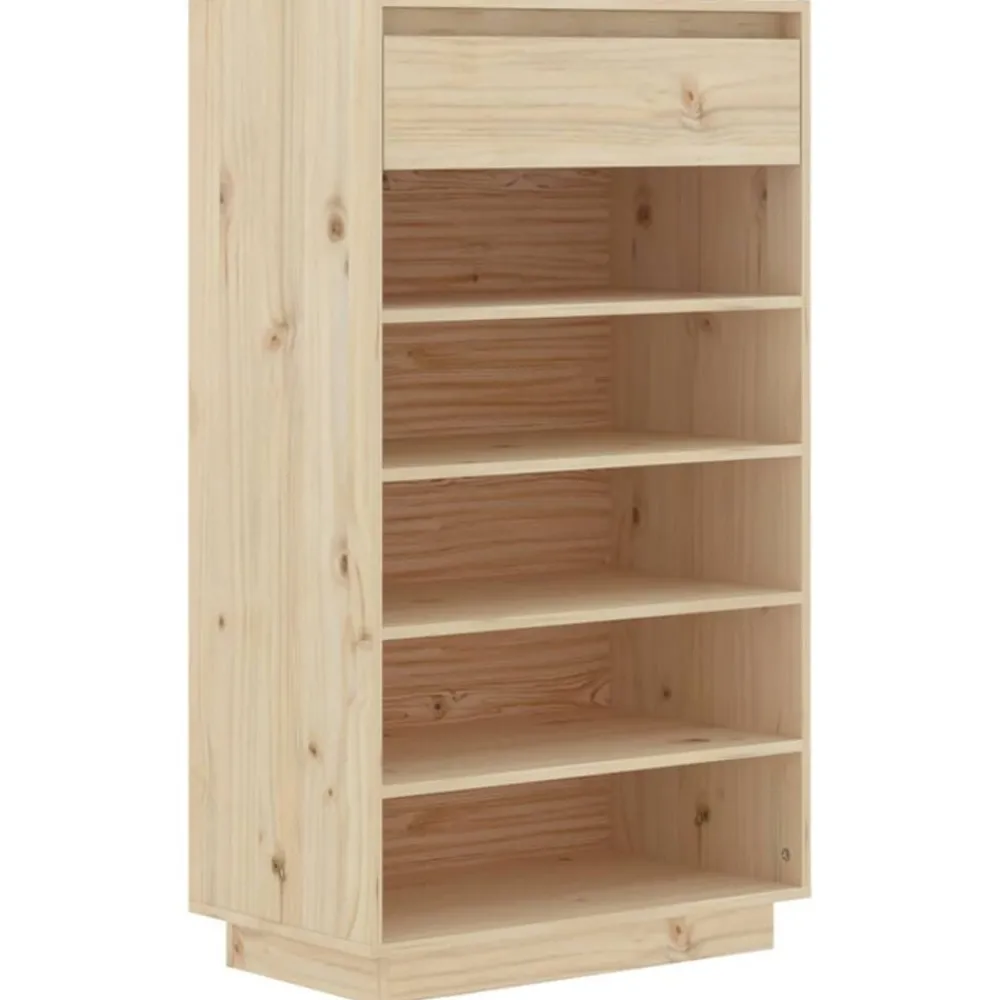 Huishoudelijke Benodigdheden*vidaXL Schoenenkast 60x34x105 cm massief grenenhout Naturel
